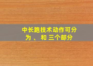 中长跑技术动作可分为 、 和 三个部分